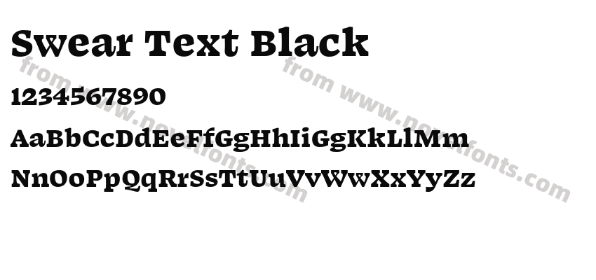 Swear Text BlackPreview