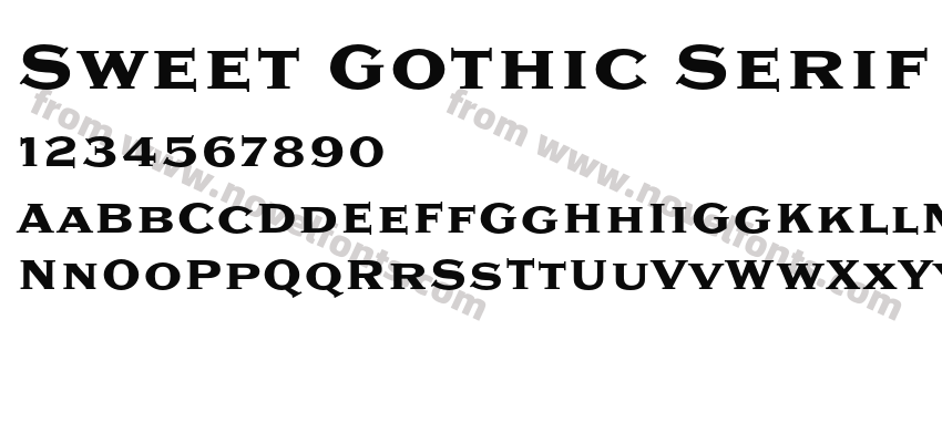 Sweet Gothic Serif BoldPreview