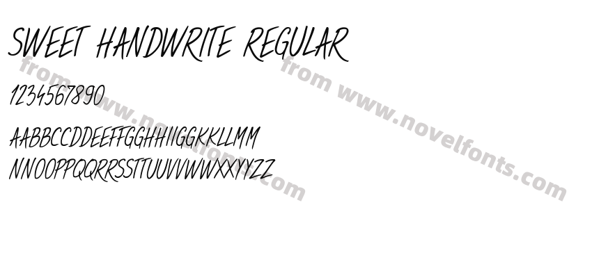 Sweet Handwrite RegularPreview