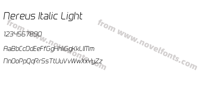 Nereus Italic LightPreview