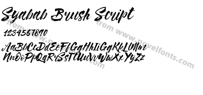 Syabab Brush ScriptPreview