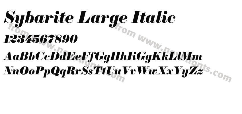 Sybarite Large ItalicPreview