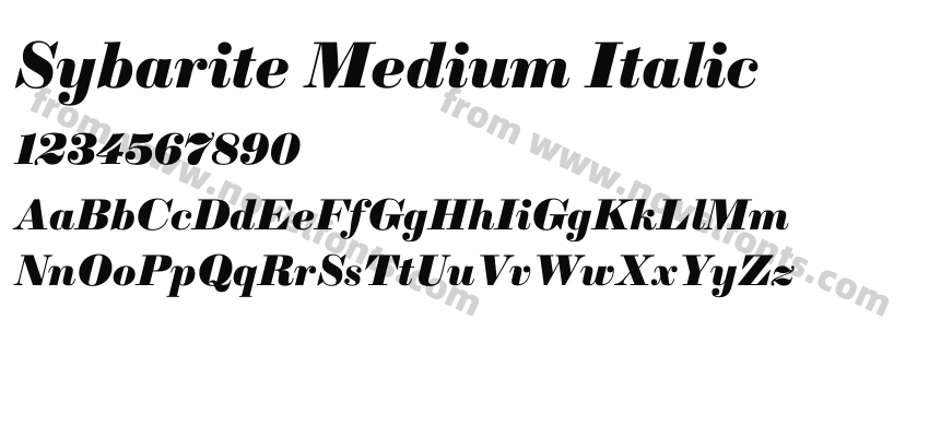 Sybarite Medium ItalicPreview