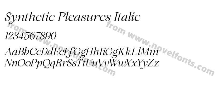 Synthetic Pleasures ItalicPreview