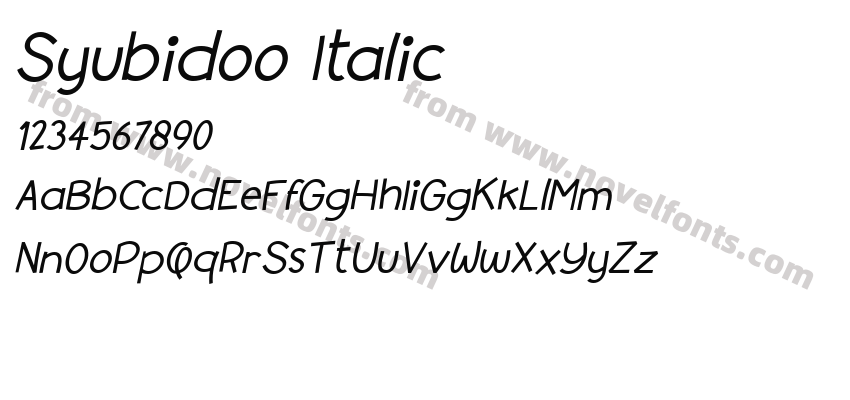 Syubidoo ItalicPreview