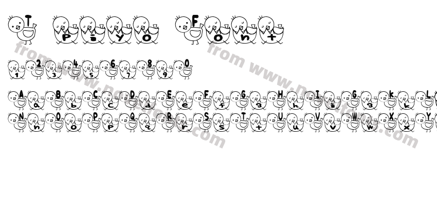 T piyo FontPreview