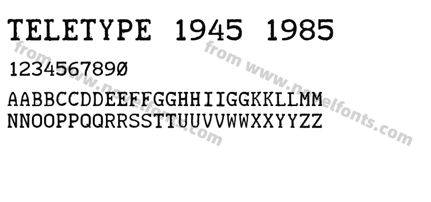 TELETYPE 1945 1985Preview