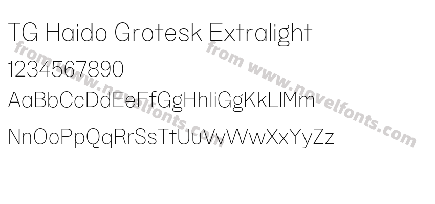 TG Haido Grotesk ExtralightPreview