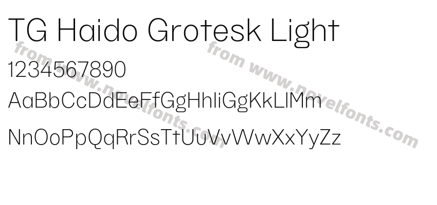 TG Haido Grotesk LightPreview