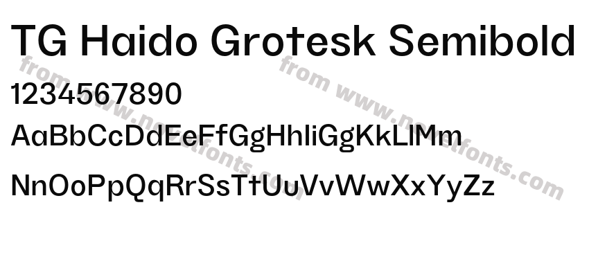 TG Haido Grotesk SemiboldPreview