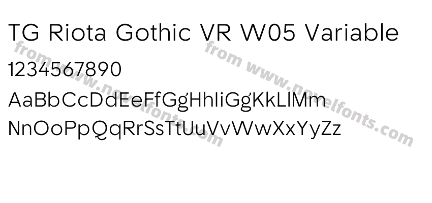 TG Riota Gothic VR W05 VariablePreview