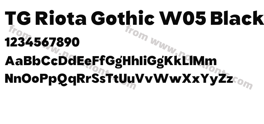 TG Riota Gothic W05 BlackPreview