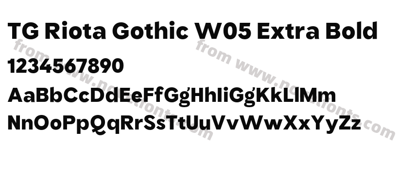 TG Riota Gothic W05 Extra BoldPreview