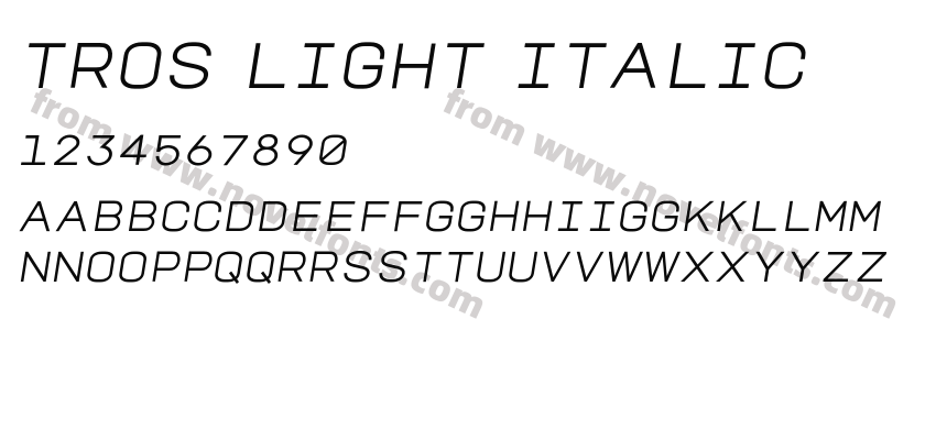 TROS Light ItalicPreview