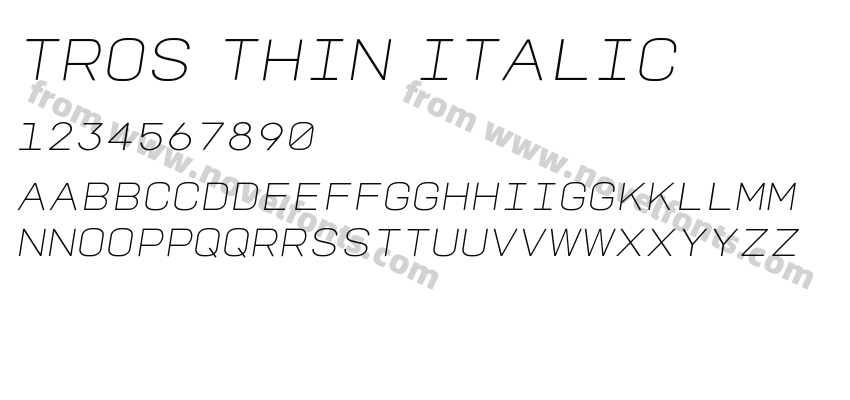 TROS Thin ItalicPreview