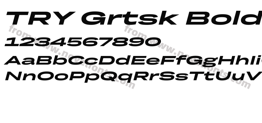 TRY Grtsk Bold Mega SlantPreview