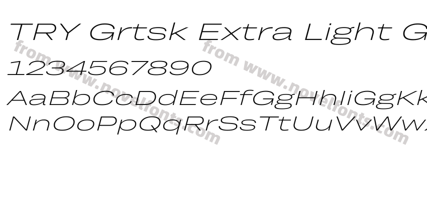 TRY Grtsk Extra Light Giga SlantPreview