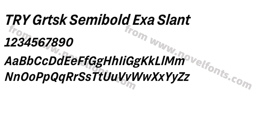 TRY Grtsk Semibold Exa SlantPreview