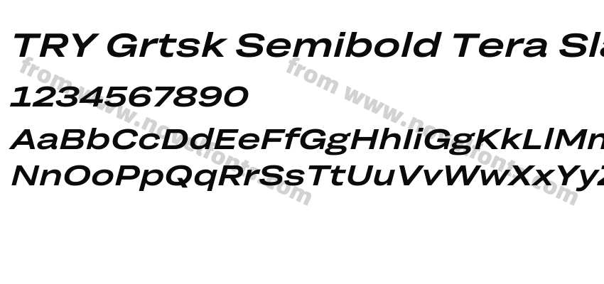 TRY Grtsk Semibold Tera SlantPreview