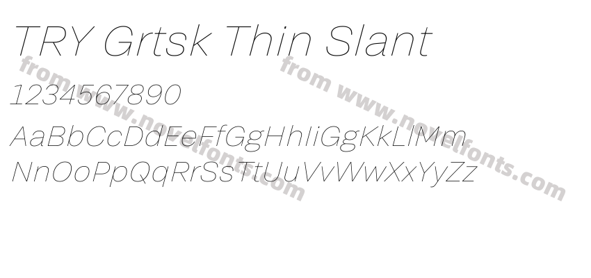 TRY Grtsk Thin SlantPreview