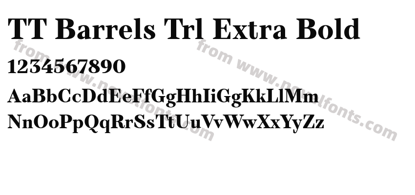 TT Barrels Trl Extra BoldPreview