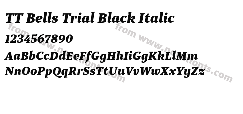 TT Bells Trial Black ItalicPreview