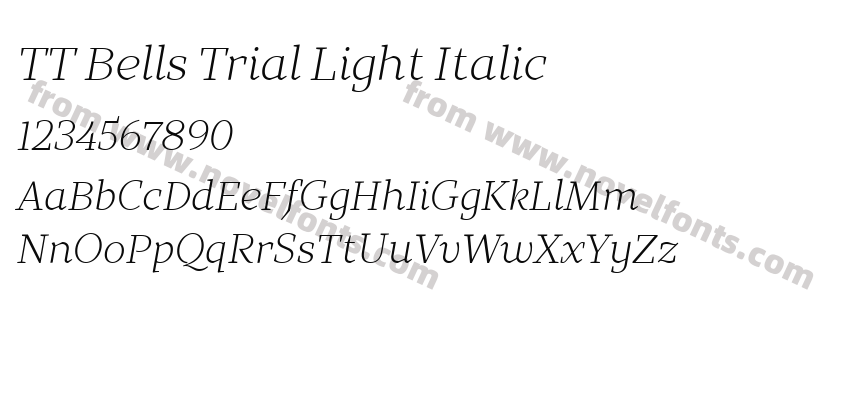 TT Bells Trial Light ItalicPreview