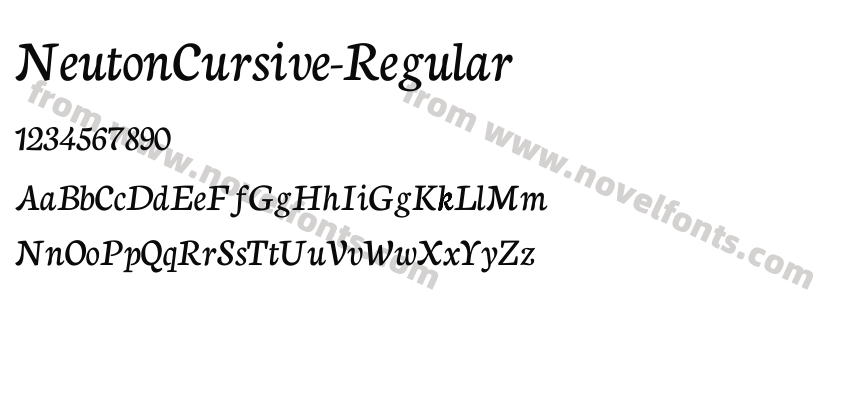 Neuton Cursive RegularPreview