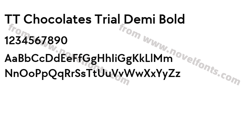 TT Chocolates Trial Demi BoldPreview