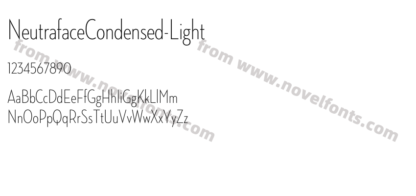 Neutraface Condensed LightPreview