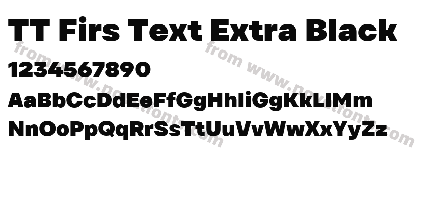 TT Firs Text Extra BlackPreview