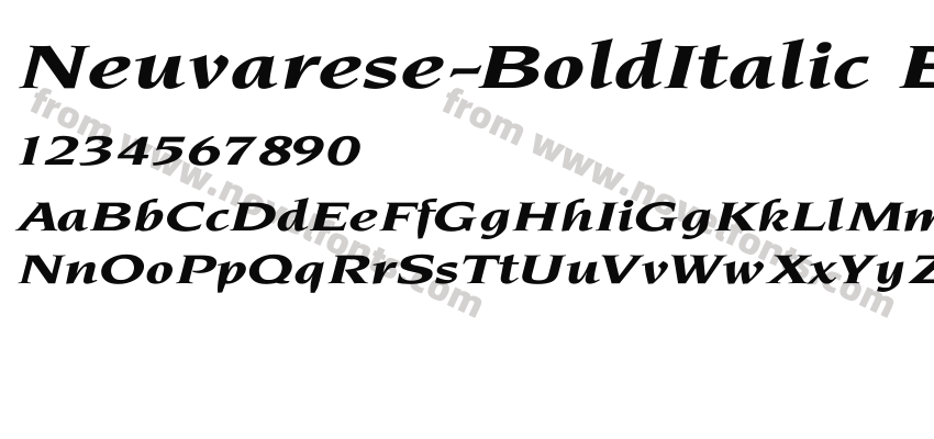 Neuvarese Bold Italic ExPreview