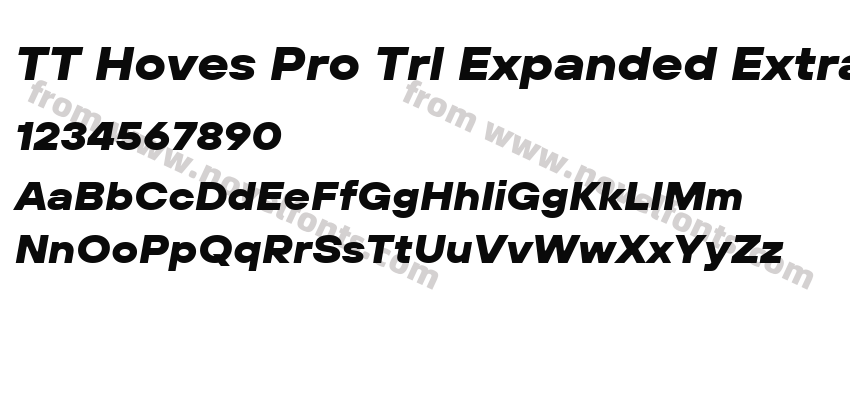 TT Hoves Pro Trl Expanded Extra Bold ItalicPreview