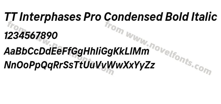 TT Interphases Pro Condensed Bold ItalicPreview