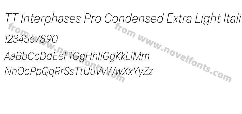 TT Interphases Pro Condensed Extra Light ItalicPreview