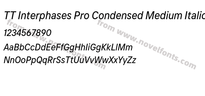 TT Interphases Pro Condensed Medium ItalicPreview