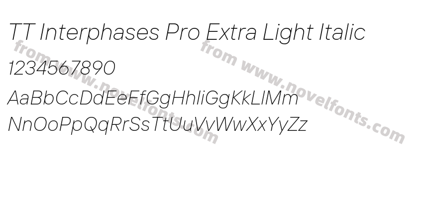TT Interphases Pro Extra Light ItalicPreview