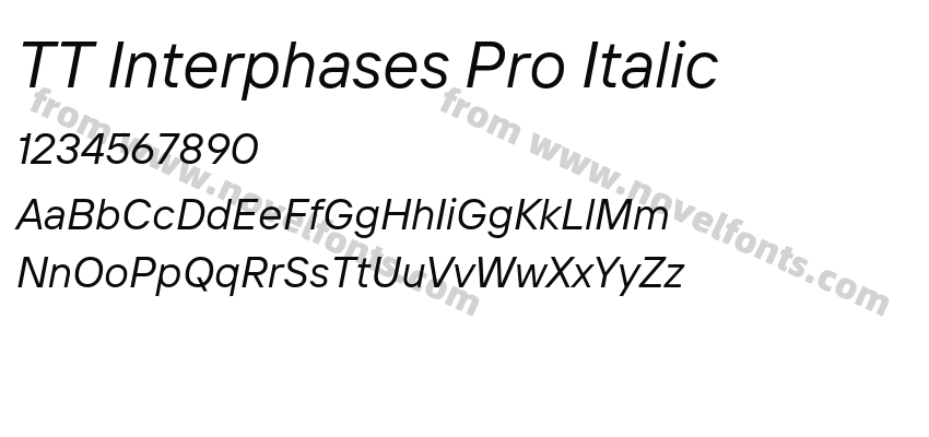 TT Interphases Pro ItalicPreview