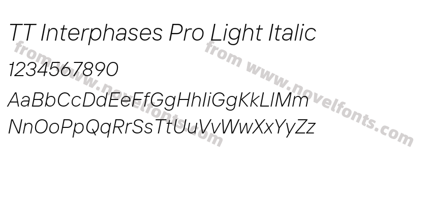 TT Interphases Pro Light ItalicPreview