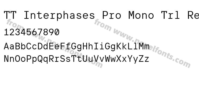 TT Interphases Pro Mono Trl RegularPreview