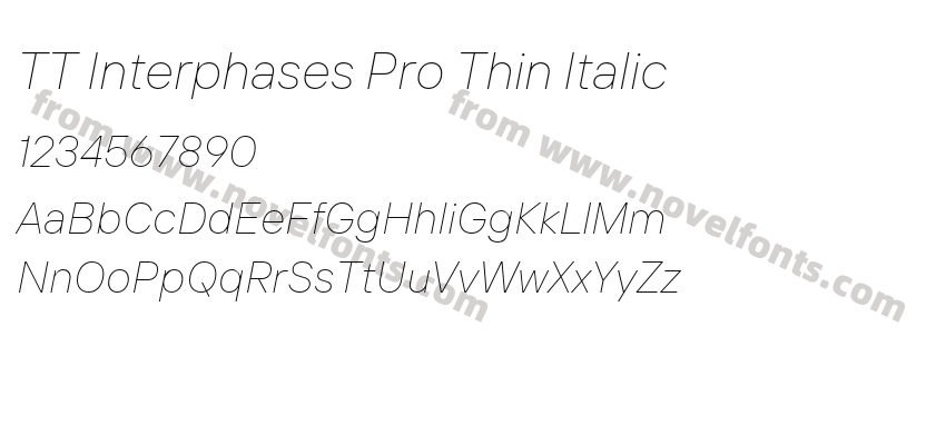 TT Interphases Pro Thin ItalicPreview