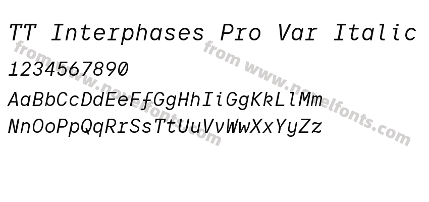 TT Interphases Pro Var ItalicPreview