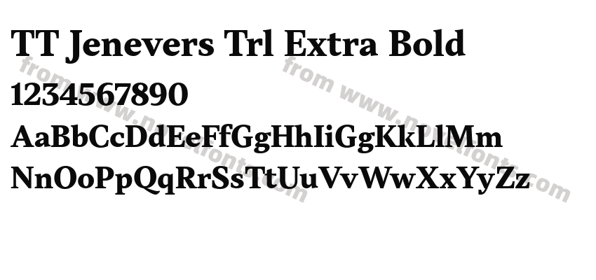 TT Jenevers Trl Extra BoldPreview