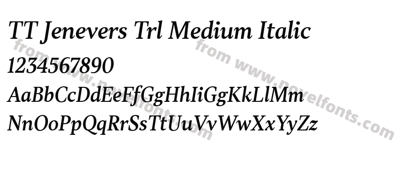 TT Jenevers Trl Medium ItalicPreview
