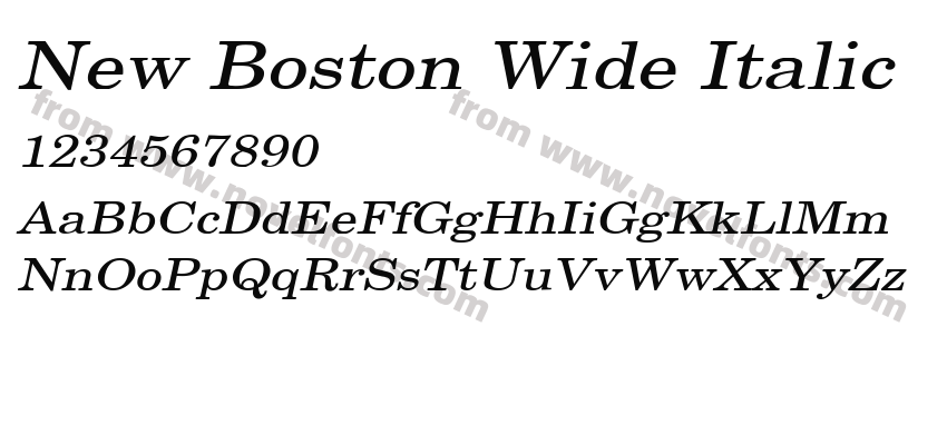 New Boston Wide ItalicPreview