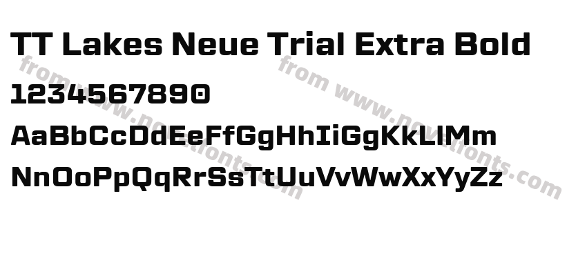 TT Lakes Neue Trial Extra BoldPreview
