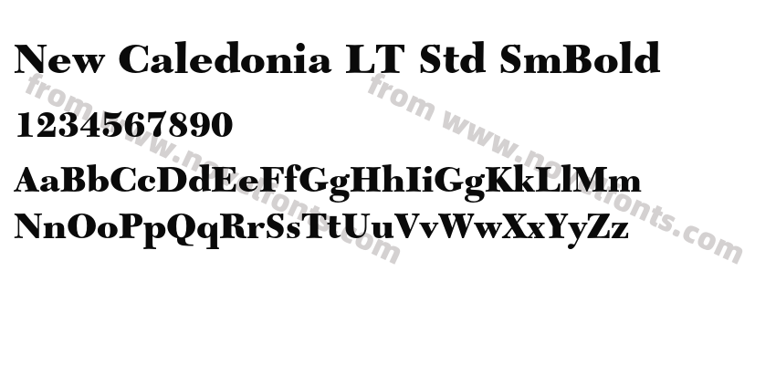 New Caledonia LT Std SmBoldPreview