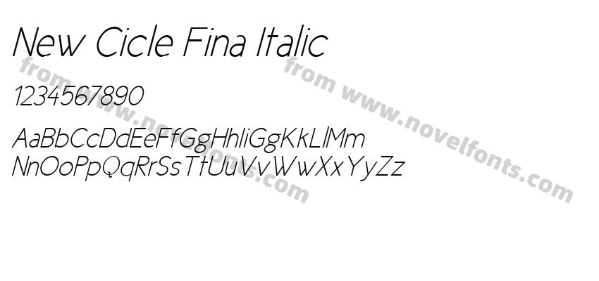 New Cicle Fina ItalicPreview