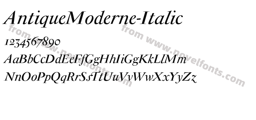 AntiqueModerne-ItalicPreview