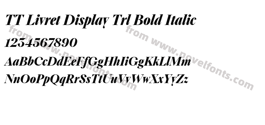 TT Livret Display Trl Bold ItalicPreview